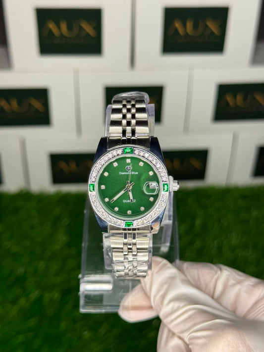 Diamond Blue Date Two-Tone Luxury Watch